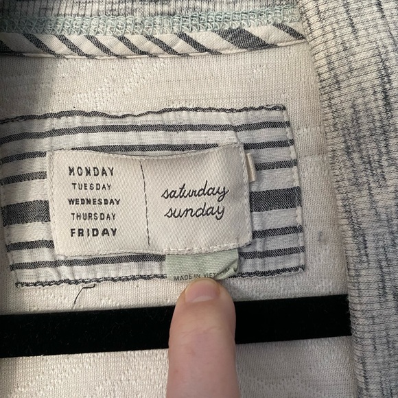 Anthropologie Heathered Gray and Lace Cardigan - Picture 6 of 6